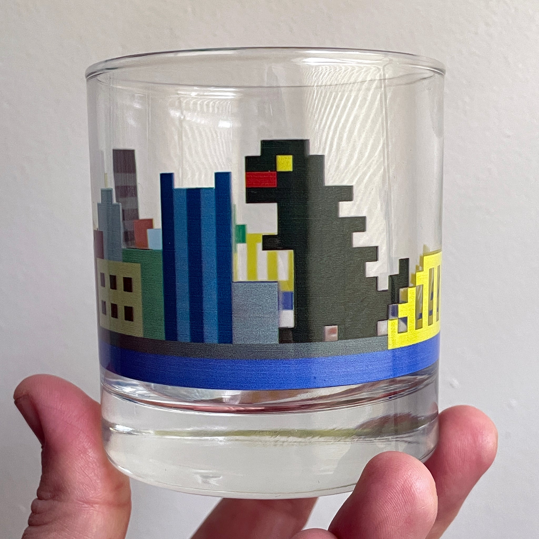 8bit Pittsburgh Monster Rocks Glass