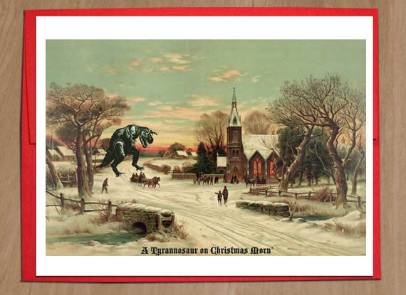 A Tyrannosaur for Christmas Card
