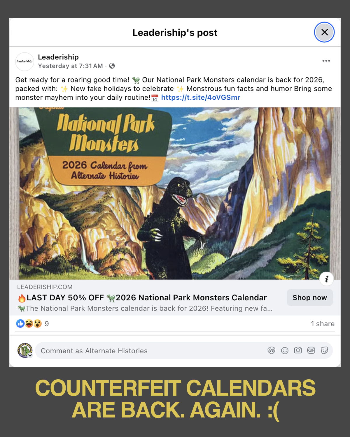 Counterfeit Calendars are Back. Again.