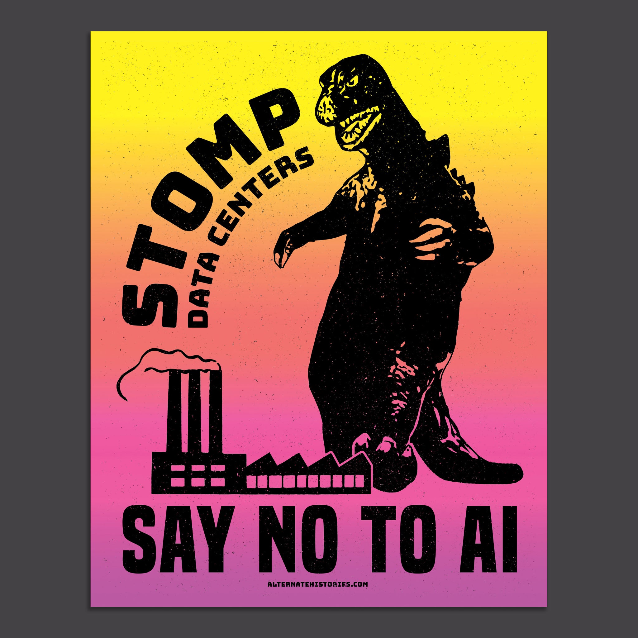 Stomp Data Centers Retro Concert Poster