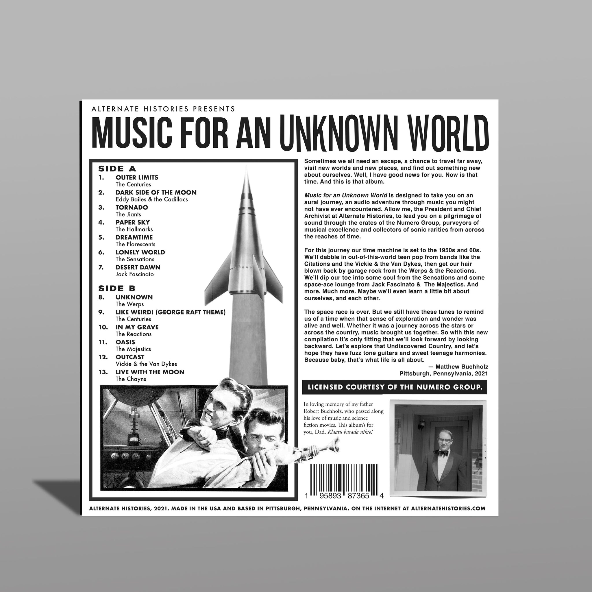 Music for an Unknown World Vinyl Album - Alternate Histories
