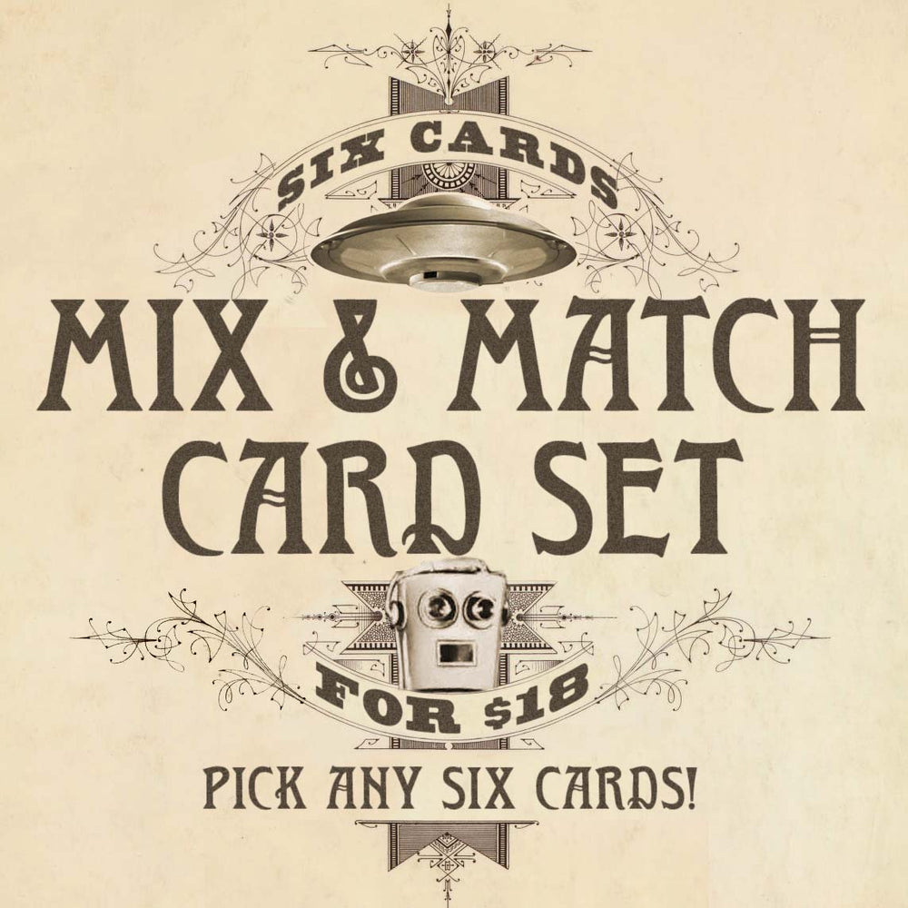 Mix & Match Greeting Cards Set of 6 - Alternate Histories