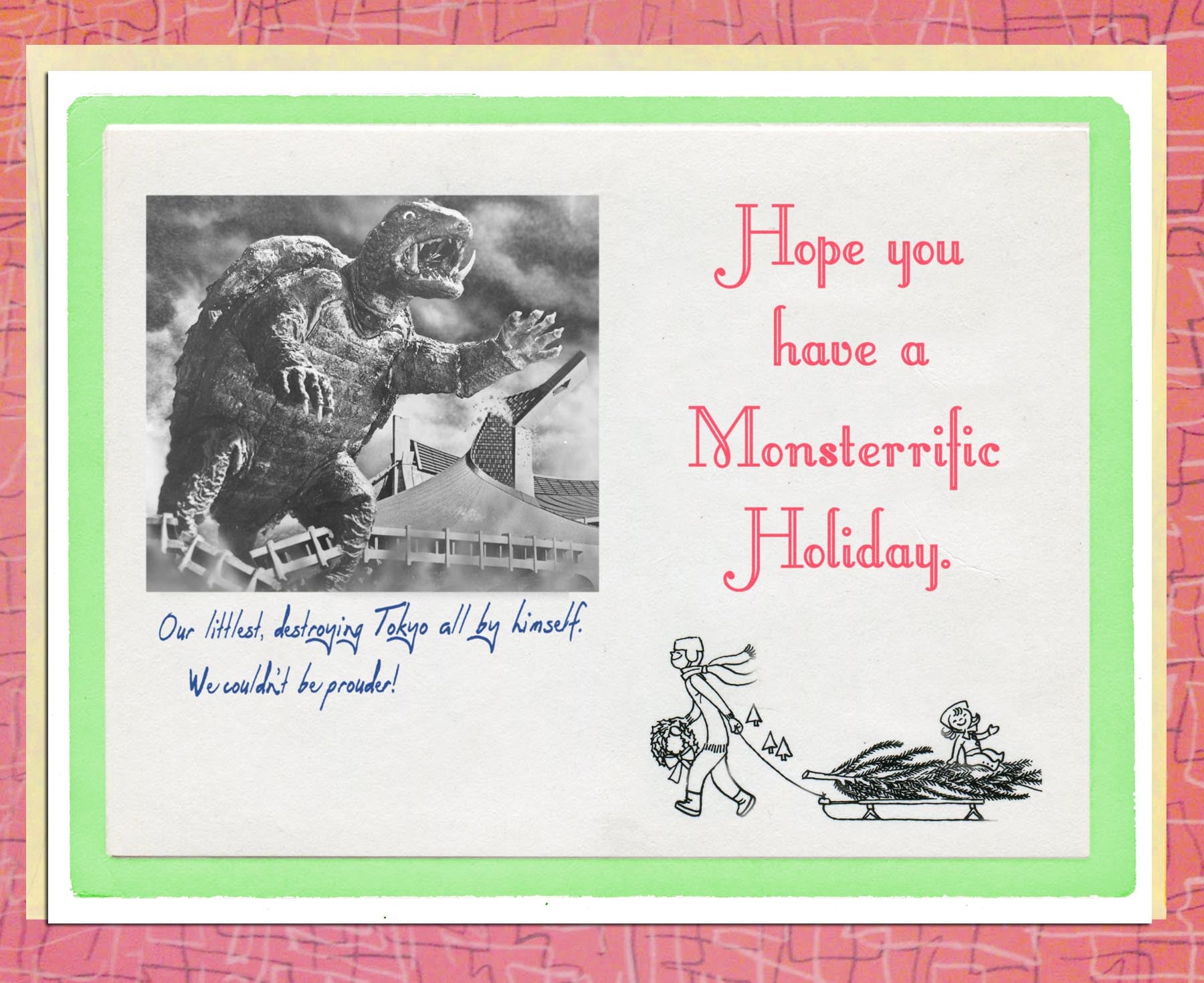 Vintage Holiday Cards: Monsterrific Holiday Cards - Alternate Histories Vintage Holiday Cards: Monsterrific Holiday Cards - Alternate Histories