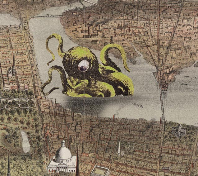 monsters often depicted as green The Green Monster of Boston
